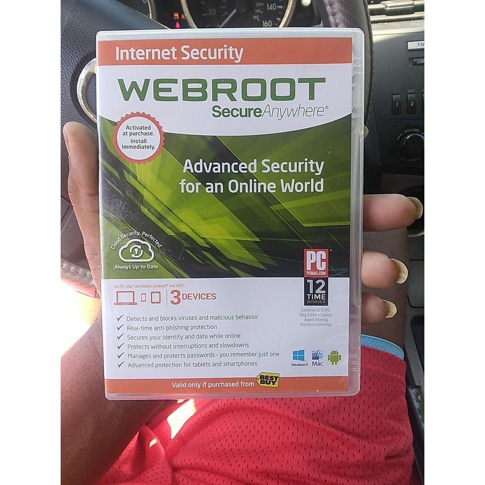 WEBROOT - Secure Anywhere - INTERNET SECURITY Windows Mac IOS DVD